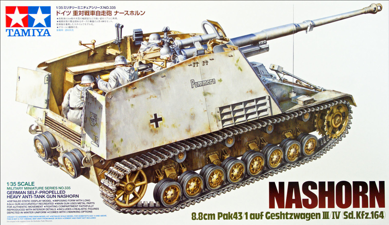 Nashorn 8.8cm Pak43/1 auf Geschützwagen III/IV (Sd.Kfz.164) - TAMIYA 1/35