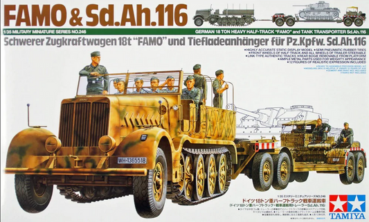 FAMO & Sd.Ah.116 Schwerer Zugkraftwagen 18t "FAMO" und Tiefladeanhänger für Pz.Kpfw. Sd.Ah.116 - TAMIYA 1/35