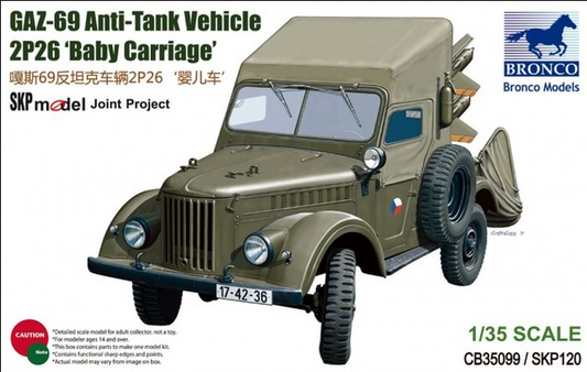 GAZ-69 Anti-Tank Vehicle 2P26 "Baby Carriage" - BRONCO 1/35