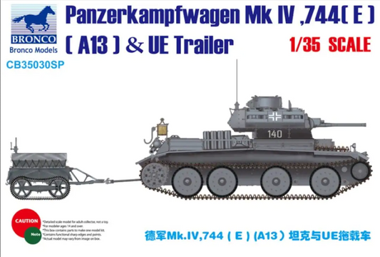 Panzerkampfwagen Mk IV ,744 (E) (A13) & UE Fuel Tank Trailer - BRONCO 1/35