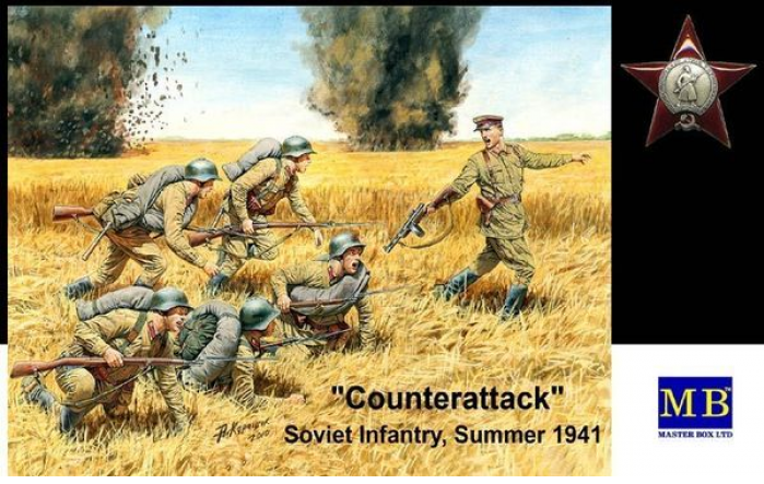 "Counterattack" Soviet Infantry, Summer 1941- MASTER BOX 1/35
