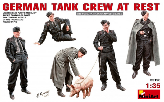 German Tank Crew At Rest - WWII Military Miniatures Series - MINIART 1/35
