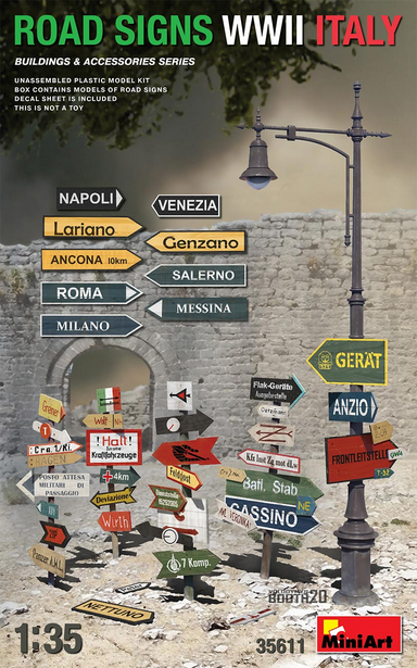 Road Signs WWII Italy - MINIART 1/35