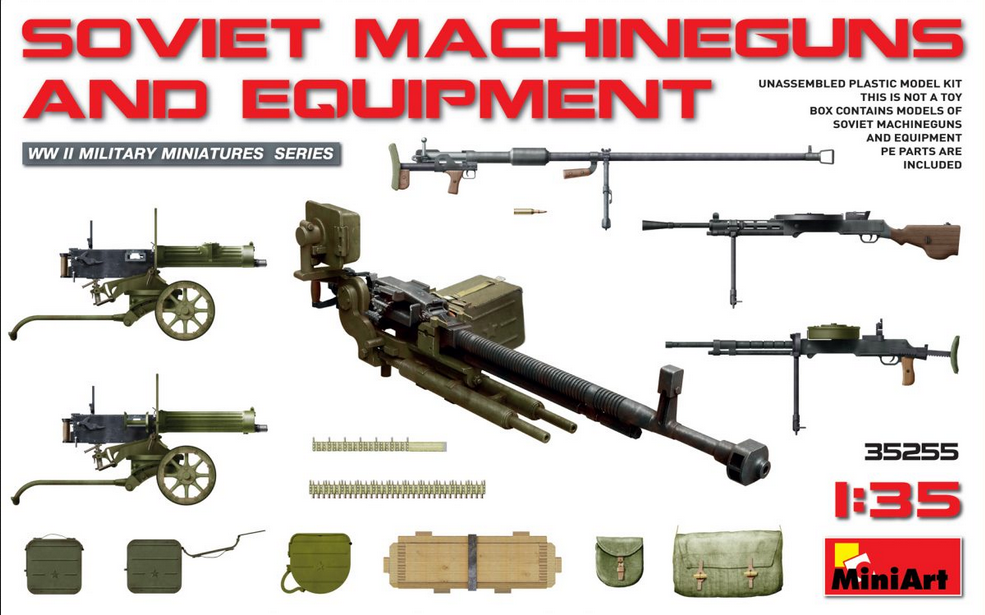 Soviet Machine Guns and Equipment - WWII Military Miniatures Series - MINIART 1/35