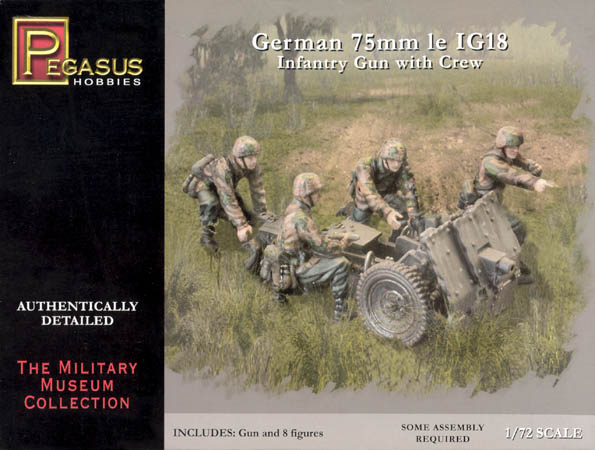 German 75mm le IG18 Infantry Gun w/ Crew - PEGASUS 1/72