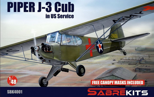 Piper J-3 Cub "in US Service" (Heller rebox) - SABREKITS 1/48