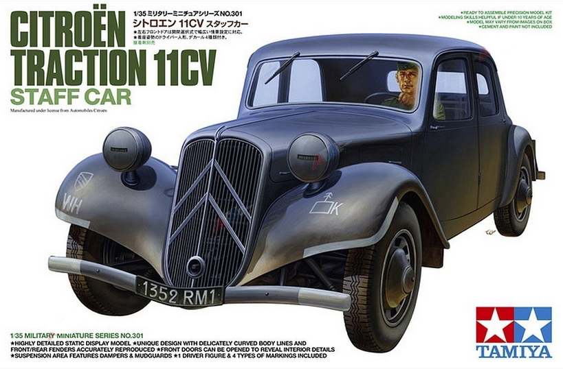 Tamiya 32517 – Maquette Citroën Traction 11CV – Échelle 1:48 – Kits De Modélisme Auto – Dès 14 Ans – Pièces Détaillées Intérieur Et Châssis