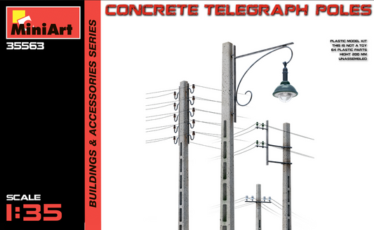 Concrete Telegraph Poles - MINIART 1/35