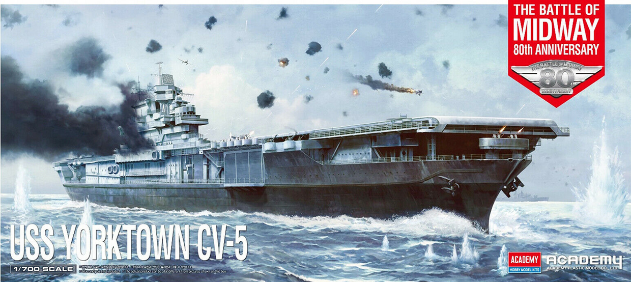 USS Yorktown CV-5 "The Battle of Midway" 80th anniversary - ACADEMY 1/700