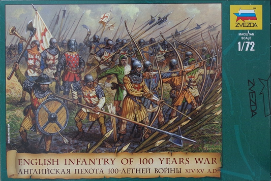 English Infantry of the 100 Years War XIV-XV A.D. - ZVEZDA 1/72