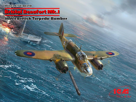 Bristol Beaufort Mk.I WWII British Torpedo-Bomber - ICM 1/48