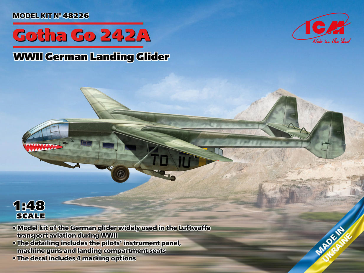 Gotha Go 242A WWII German Landing Glider - ICM 1/48