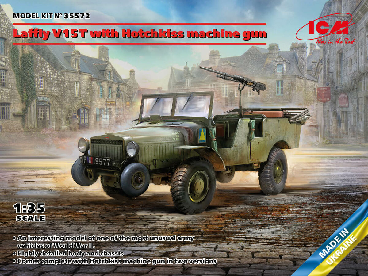 Laffly V15T w/ Hotchkiss machine gun + Option FM 24/29 - Edition Limitée 2 en 1 - ICM 1/35