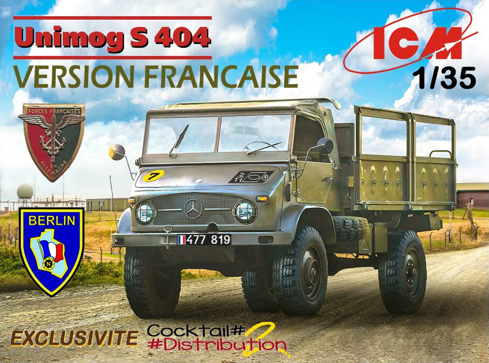 Unimog S 404 German Military Truck - Edition Limitée: Version Française Berlin - ICM 1/35