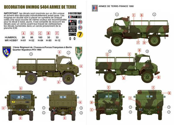 Unimog S 404 German Military Truck - Edition Limitée: Version Française Berlin - ICM 1/35