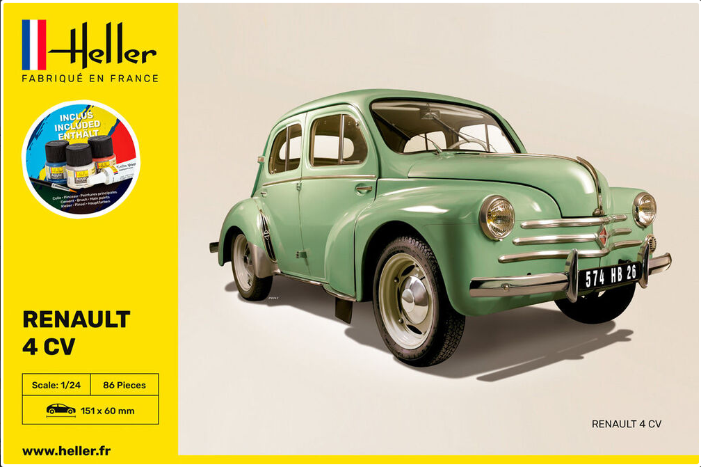 Renault 4 CV - Starter Set - HELLER 1/24