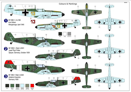 Messerschmitt Bf 109E-1 "Experten 1" - AZ MODEL 1/72