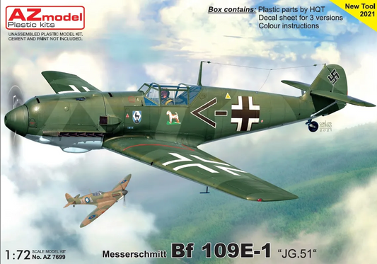 Messerschmitt Bf 109E-1 "JG.51" - AZ MODEL 1/72
