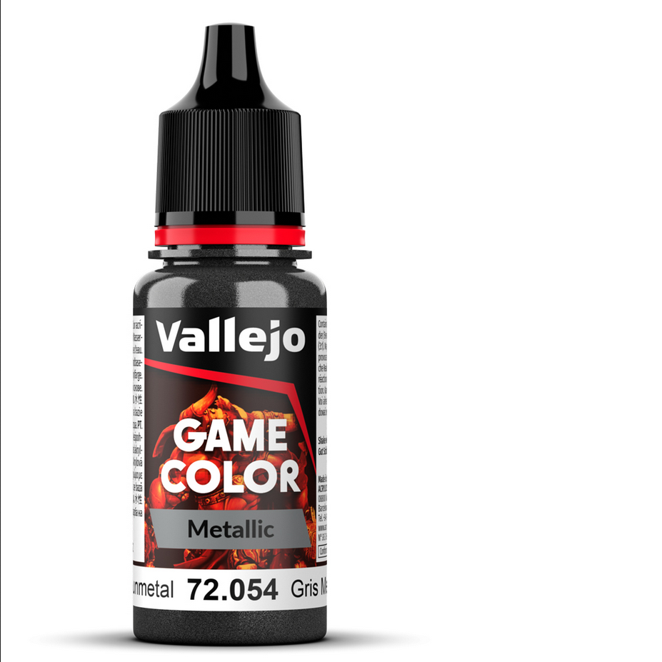 Game Color Metallic - Gunmétal – Dark Gunmetal - VALLEJO 72.054