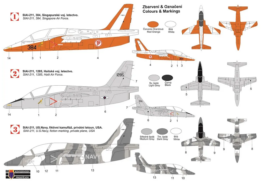 SIAI S-211 "In other services" -KP MODELS 1/72