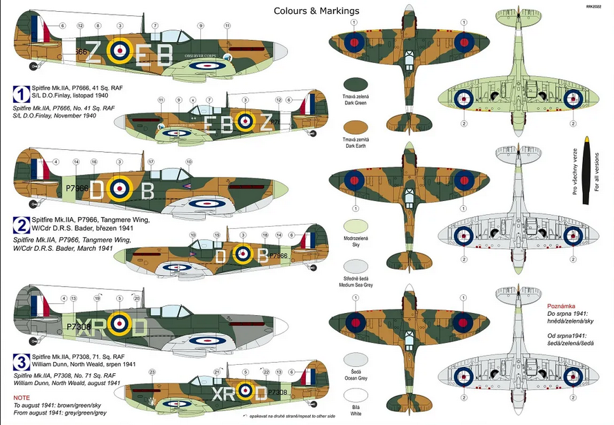 Supermarine Spitfire Mk.IIA "Aces" - KP MODELS 1/72