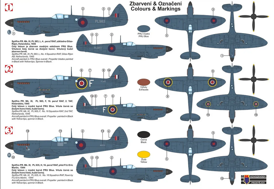Supermarine Spitfire PR. Mk.XI "RAF" - KP MODELS 1/72