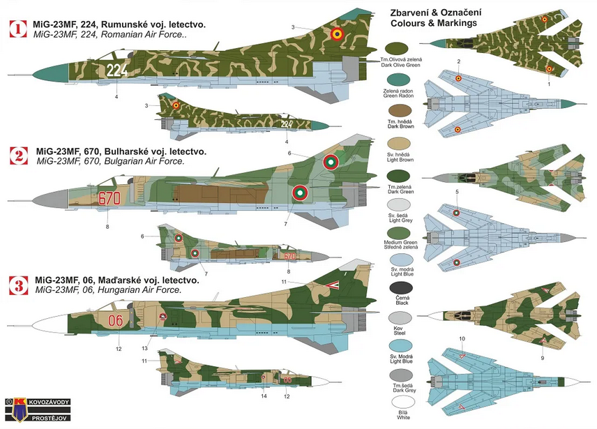 Mikoyan-Gourevitch MiG-23MF "Danubian Flogger" - KP MODELS 1/72