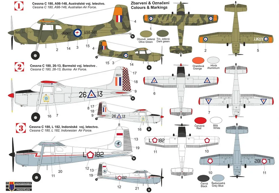 Cessna C-180 (U-17) "Military" - KP MODELS 1/72