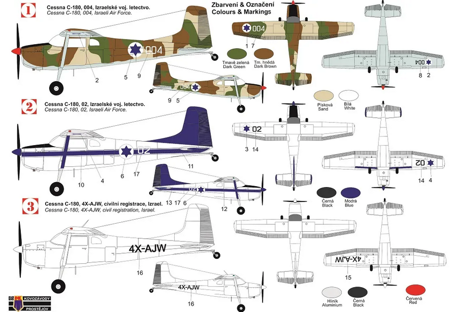 Cessna C-180 (U-17) Israel - KP MODELS 1/72