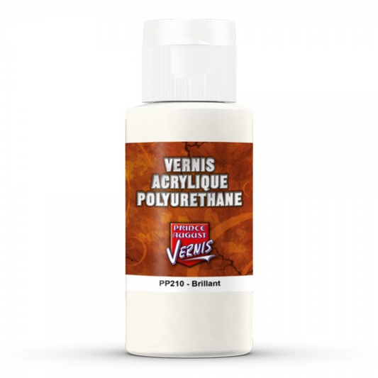 Vernis Acrylique Polyurethane - Brillant - 60ml- PRINCE AUGUST