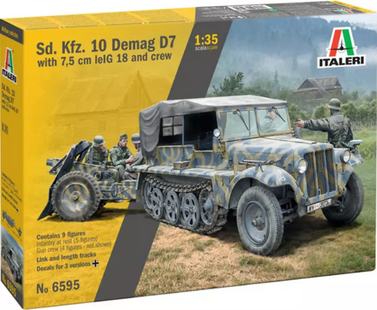 Sd. Kfz. 10 Demag D7 with 7,5 cm leIG 18 and crew - ITALERI 1/35