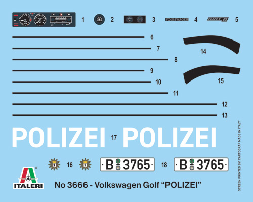 VW Golf Polizei - ITALERI 1/24