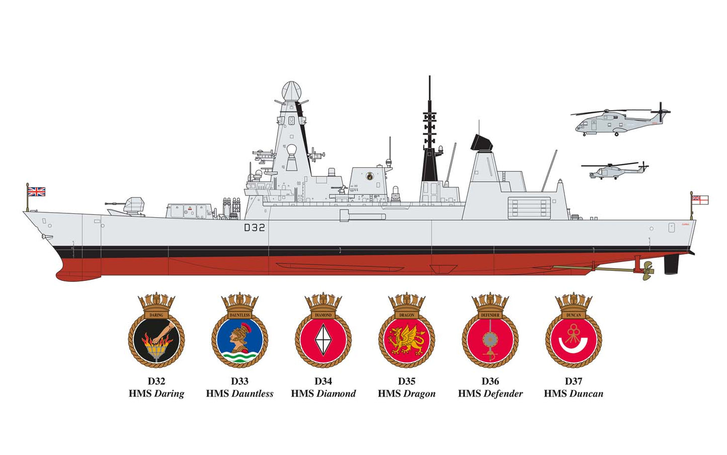 Type 45 Destroyer - AIRFIX 1/350