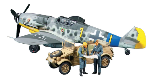 Messerschmitt Bf109 G-6 & Kübelwagen Type 82 Set - TAMIYA 1/48